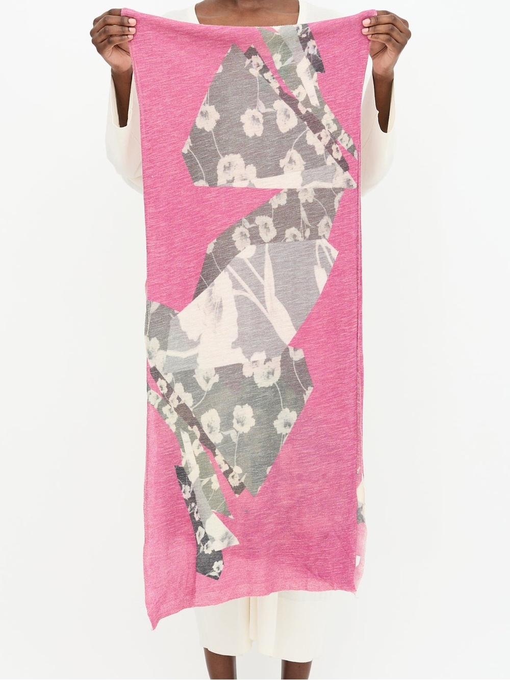 Dries Von Noten • Wool Blend Floral Scarf/Wrap
